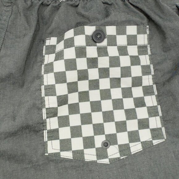 Original Use Men’s Medium Gray 5 Inch Unlined Swim Trunks Checker Board Shorts - Picture 10 of 10